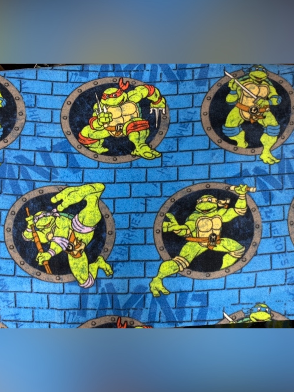 2013 Teenage Mutant Ninja - Turtle Power Sewer Holes Fleece Fabric 5 Yds by 64”